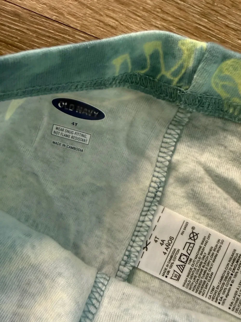 FINAL SALE Old Navy 100% Cotton PJ Pants 2-PACK Tie Dye Dino & Candy Cane